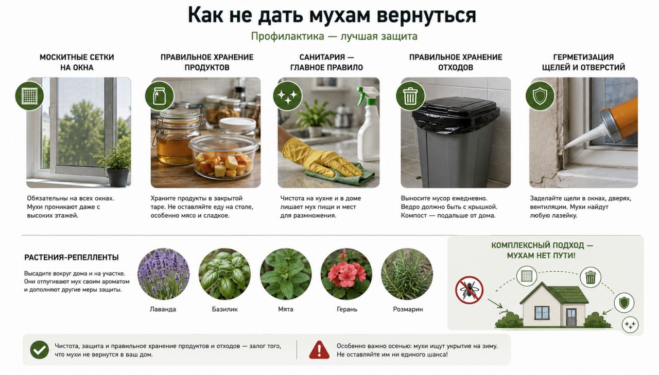 Как не дать мухам вернуться